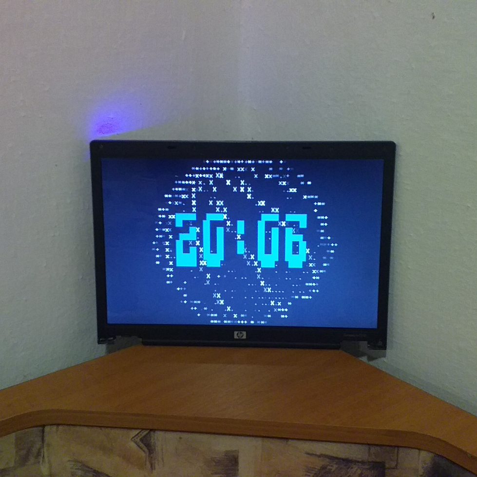 An ASCII clock